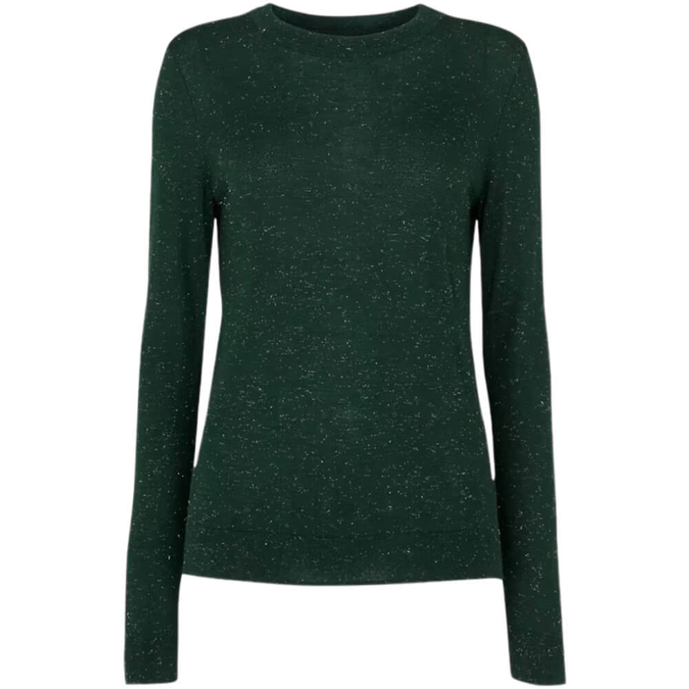 Whistles Dark Green Annie Sparkle Crew Neck